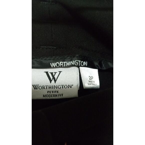 Worthington Petite Modern Fit Women's Black Dress Pants Size 2P - Picture 3 of 6